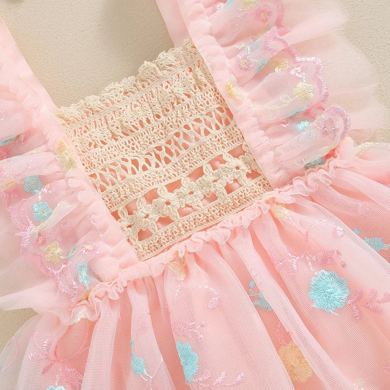 Body Infantil Bordado Florzinhas