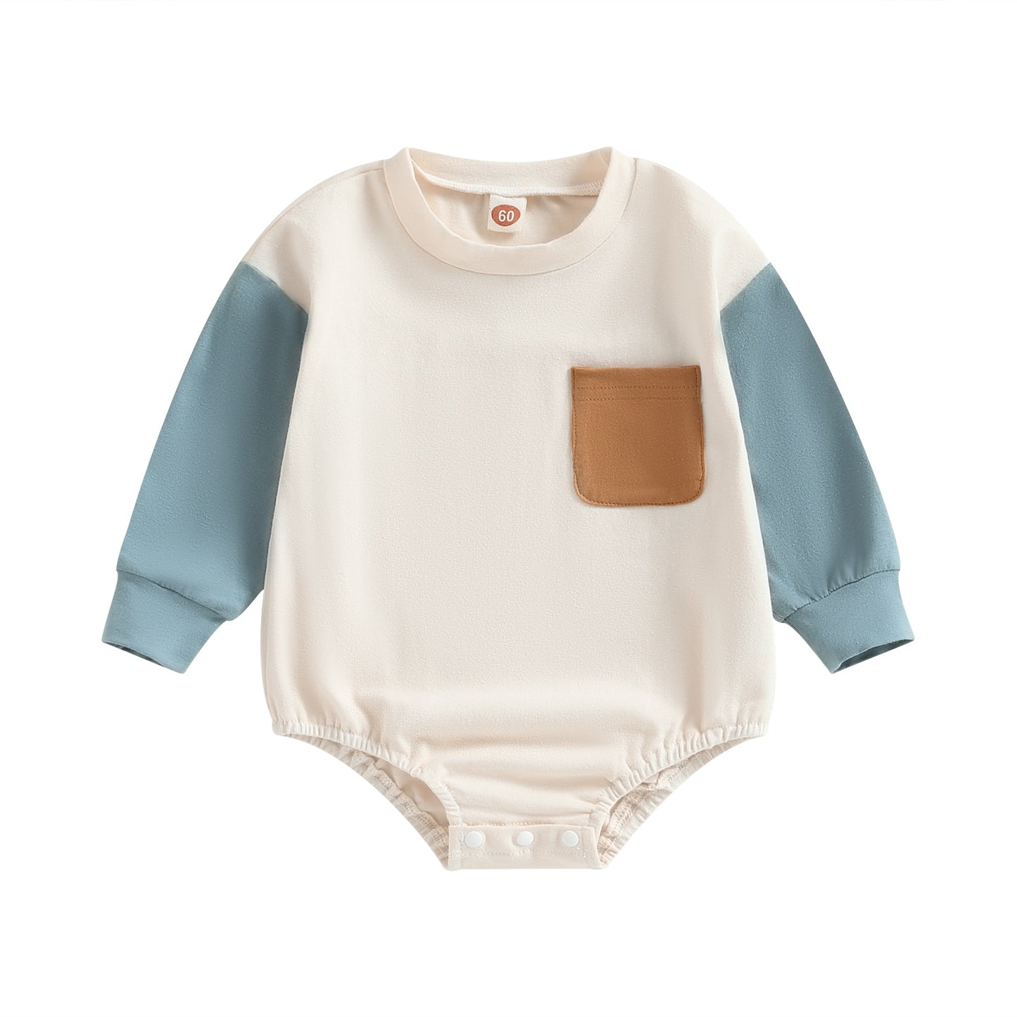 Body infantil con bolsillo marrón
