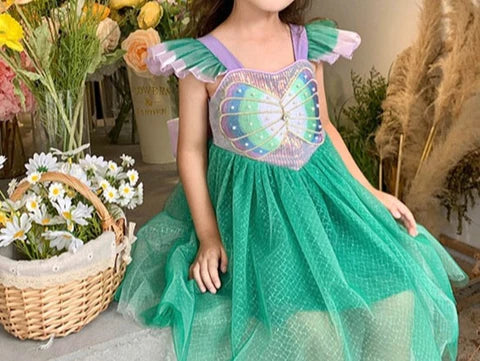 Vestido de fiesta de sirena con lazo