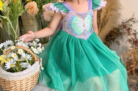 Vestido de fiesta de sirena con lazo