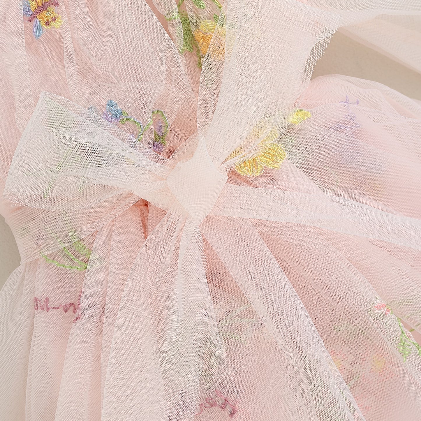 Vestido de cuerpo infantil de tul delicado + diadema
