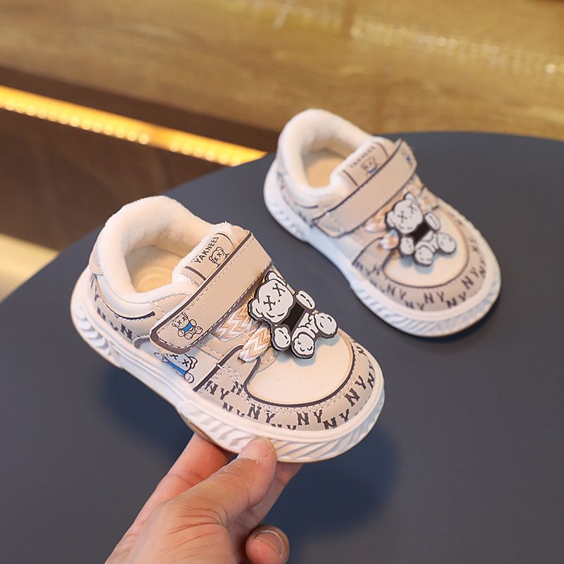 Zapatillas de velcro y oso de Nueva York para niños