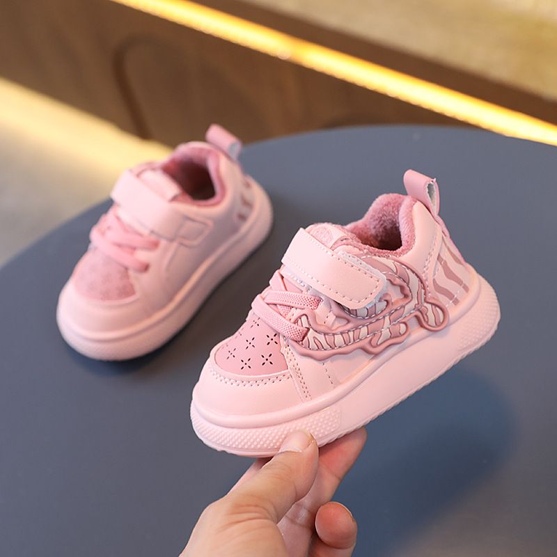 Zapatillas de piel y velcro para niños