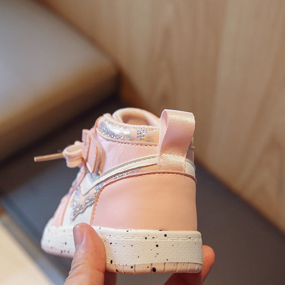 Zapatillas de juguete para niños con purpurina