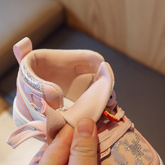 Zapatillas de juguete para niños con purpurina