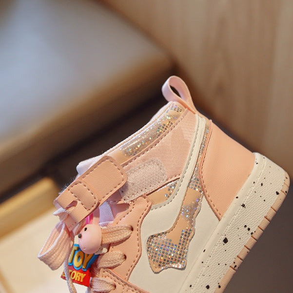 Zapatillas de juguete para niños con purpurina