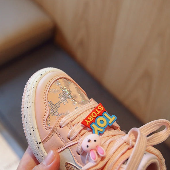 Zapatillas de juguete para niños con purpurina