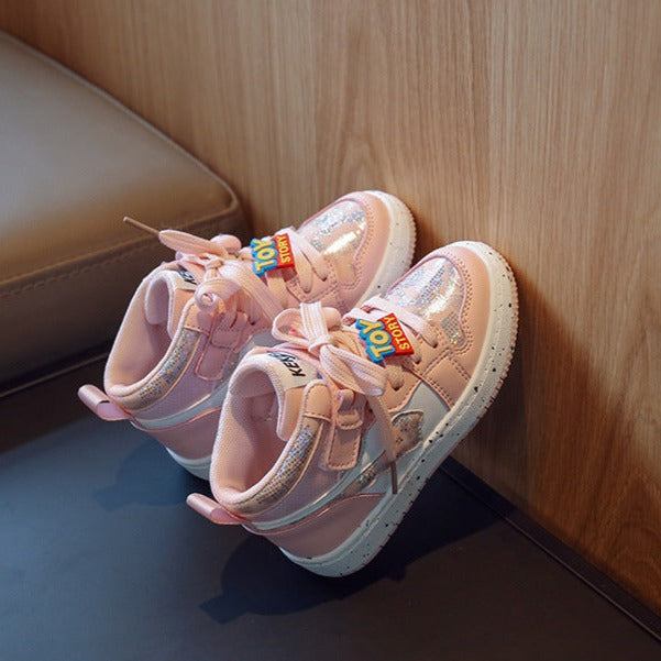 Zapatillas de juguete para niños con purpurina