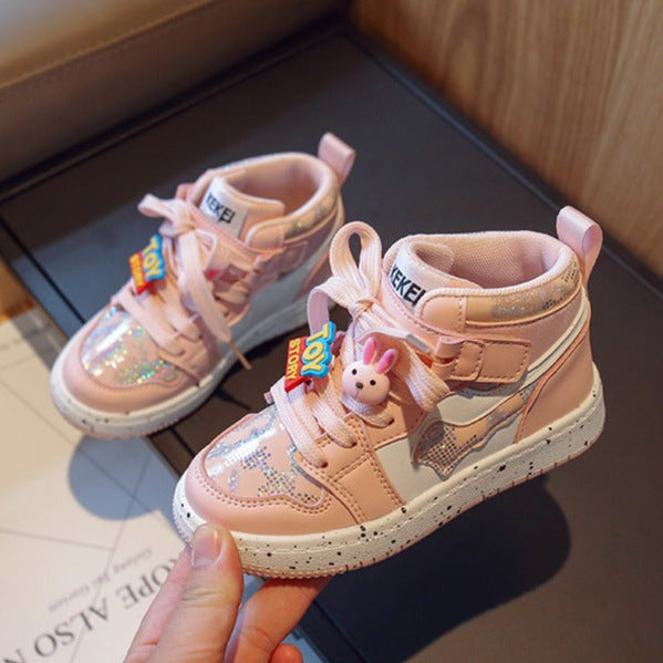 Zapatillas de juguete para niños con purpurina