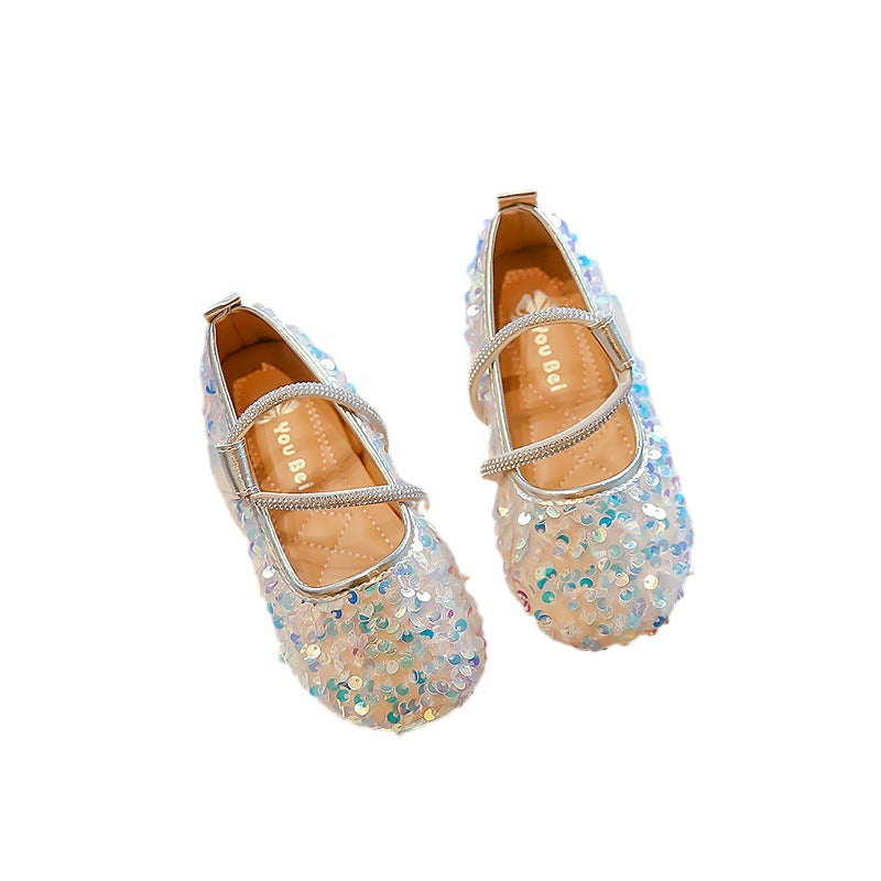 Zapatillas deportivas para niños con purpurina