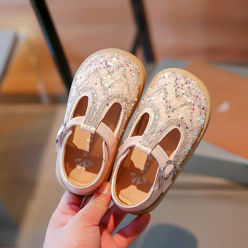 Zapatos de niña con purpurina