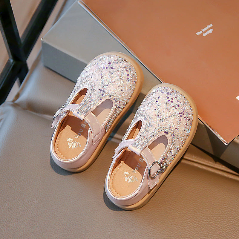 Zapatos de niña con purpurina