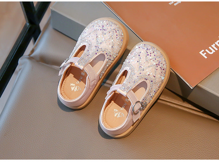 Zapatos de niña con purpurina