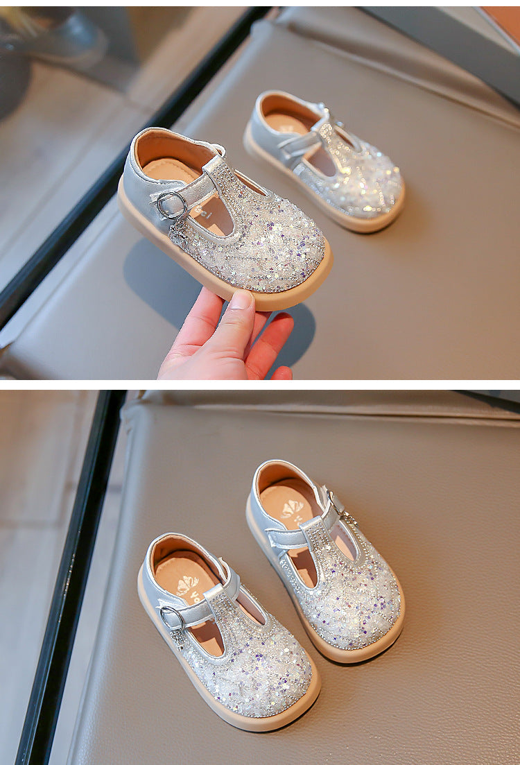 Zapatos de niña con purpurina