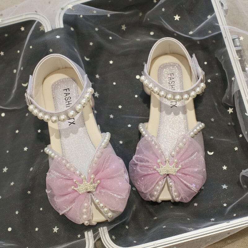 Sandalia con lazo de perla para mujer