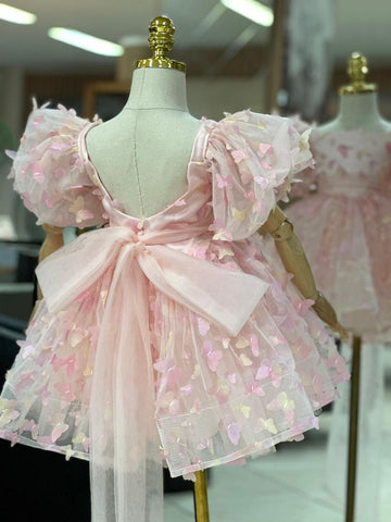 Vestido infantil de mariposa 3D