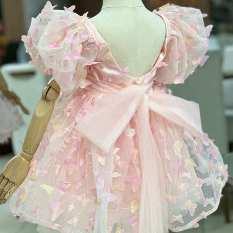 Vestido infantil de mariposa 3D