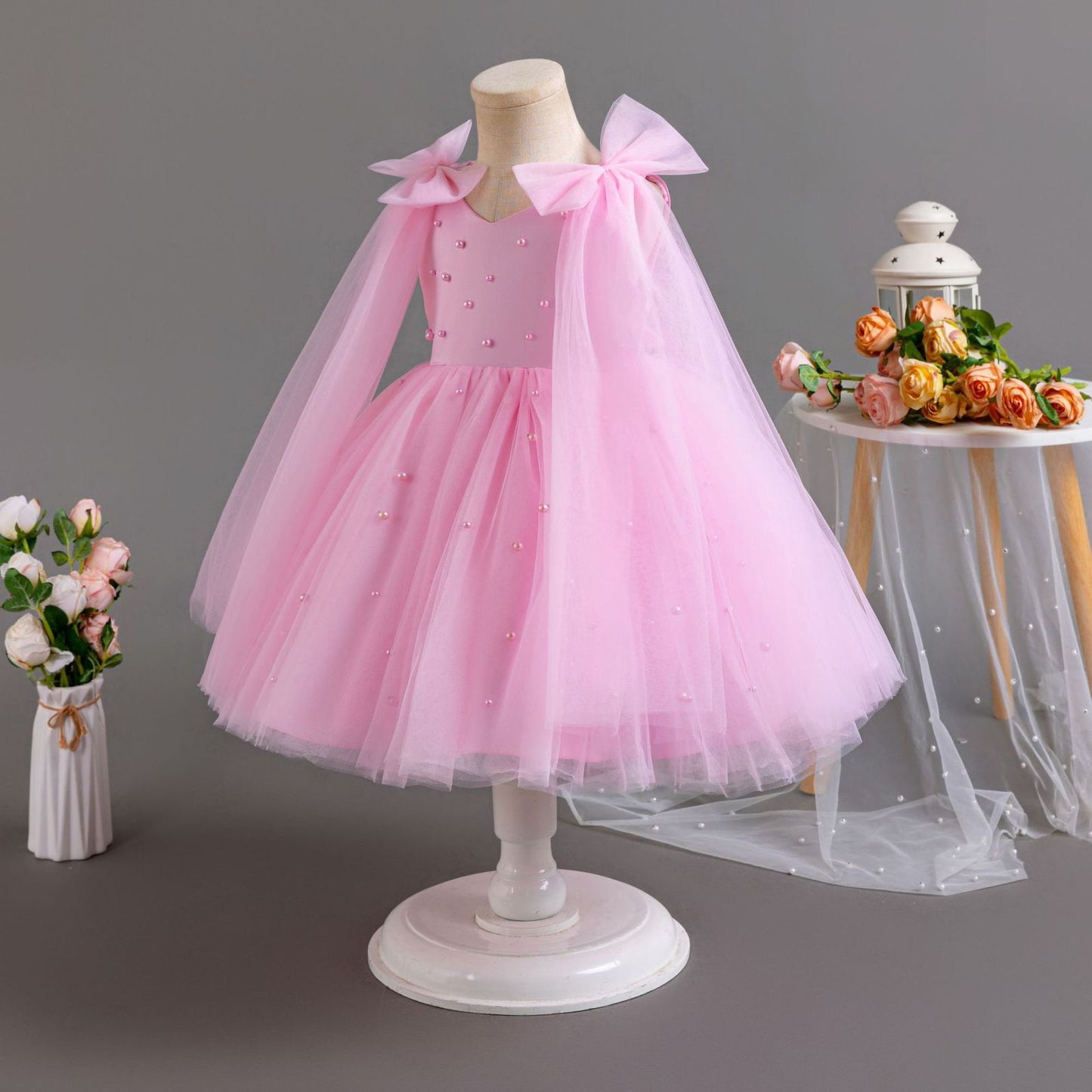 Tulle Bow Children's Party Dress