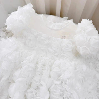 Children's Dress White Flowers