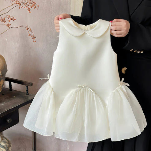 Delicate White Children's Party Dress