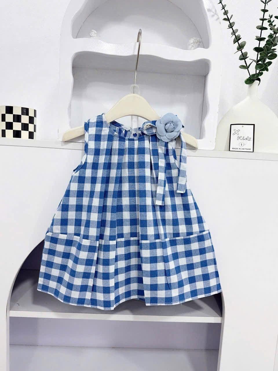Children's Dress Checkered Flower