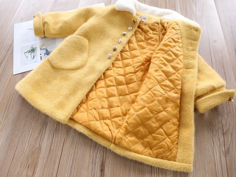 Chaqueta de lana para mujer y niño con bolsillos