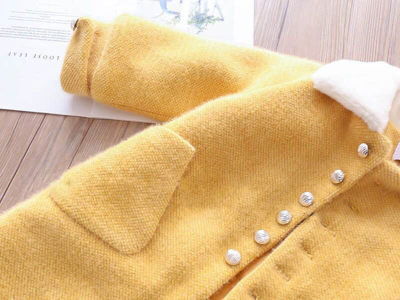 Chaqueta de lana para mujer y niño con bolsillos