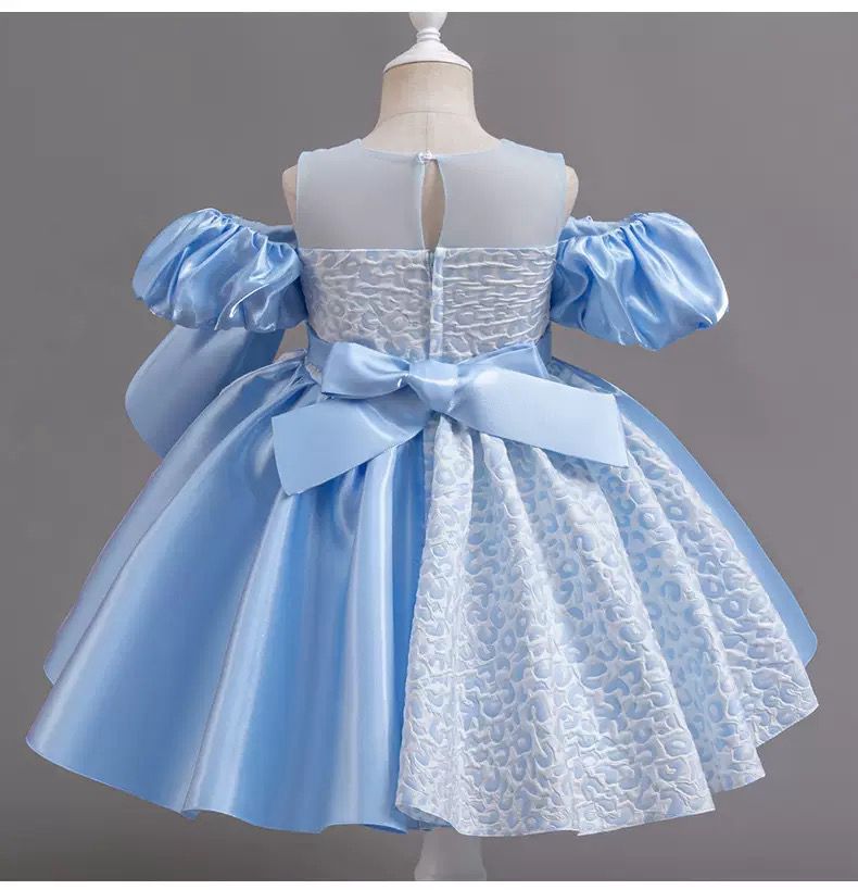 Luxury Children's Party Dress with Drop Sleeves