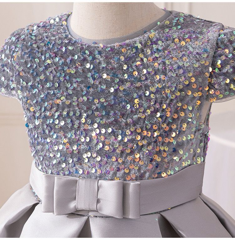 Shiny Silver Children's Dress