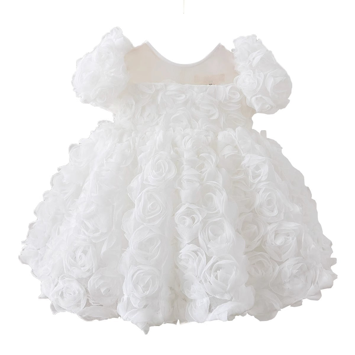 Children's Dress White Flowers