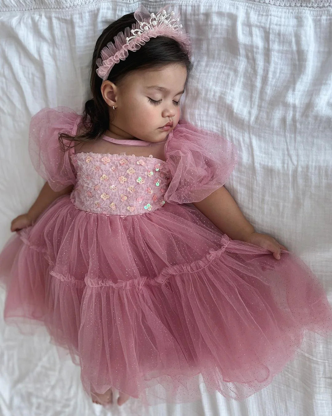 Children's Dress Pink Tulle and Sparkles