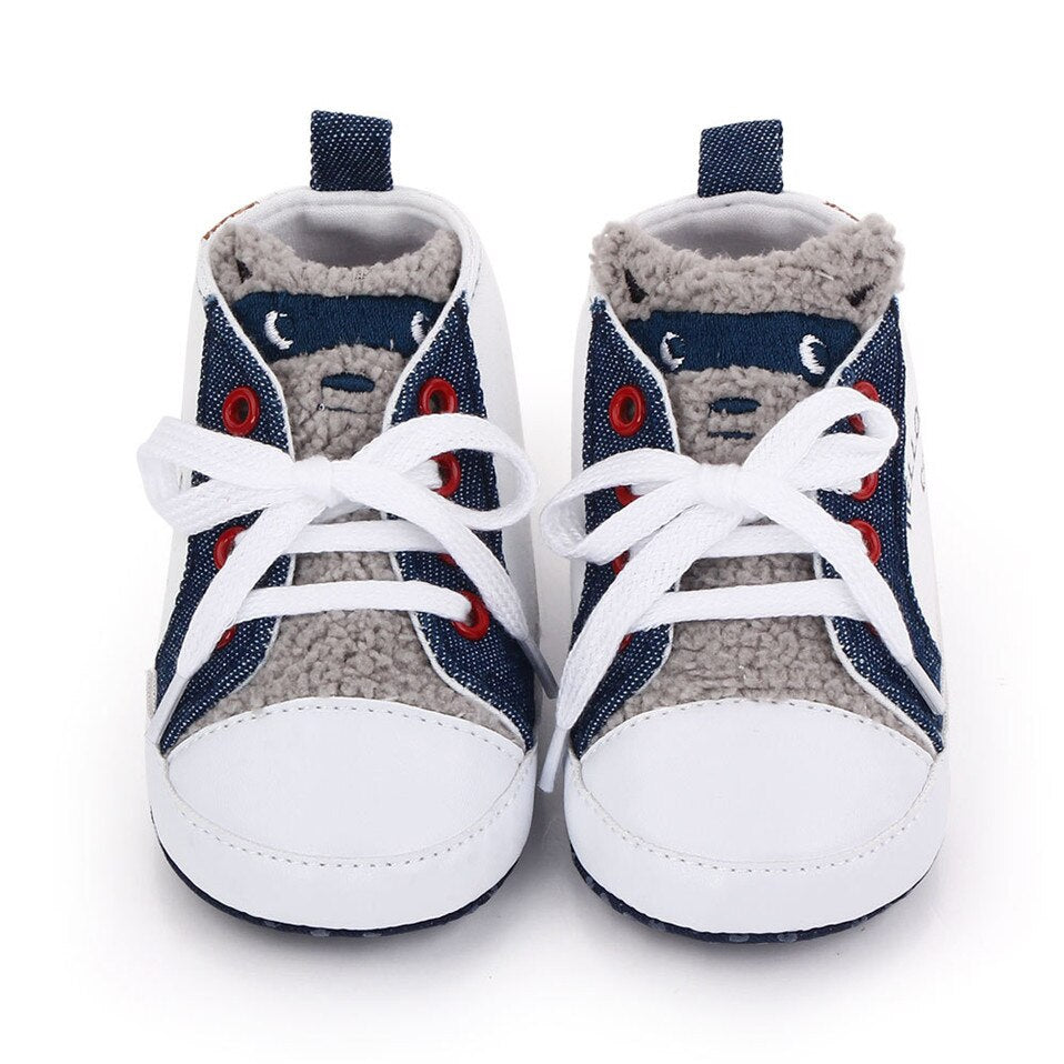 Zapatillas de lona y piel