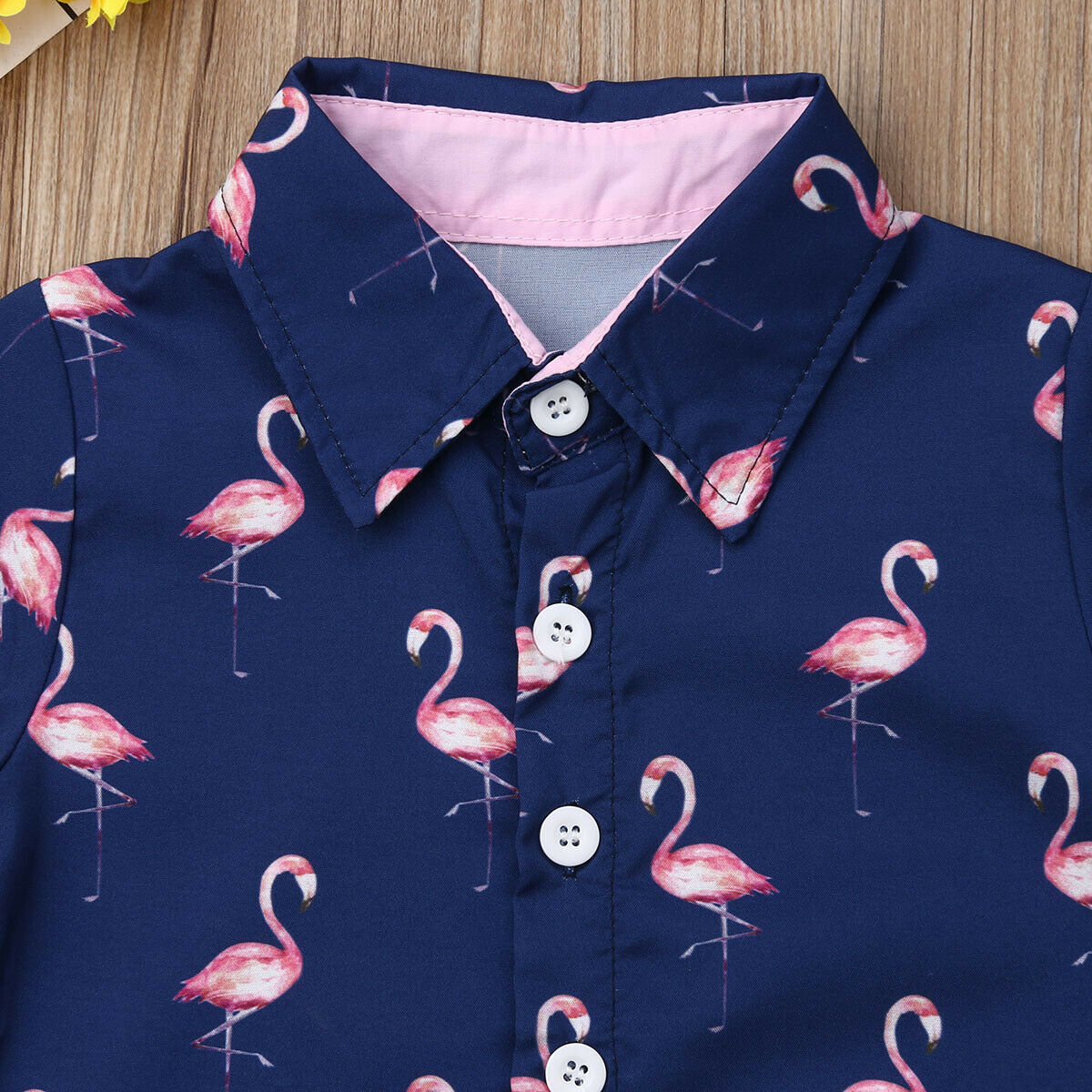 Conjunto de 2 piezas de camiseta y pantalones cortos de flamenco