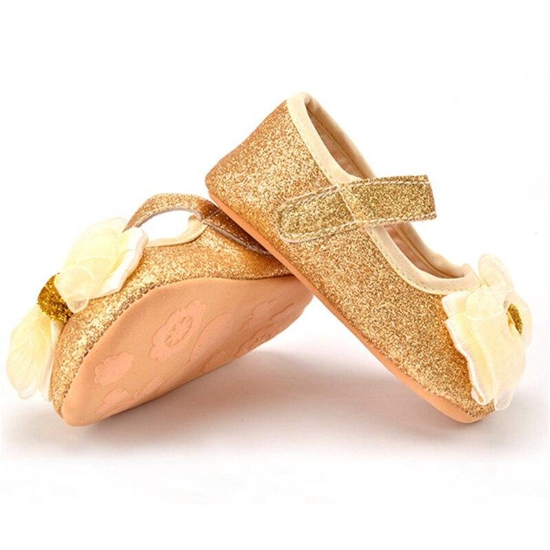 Zapatos planos con lazo y purpurina