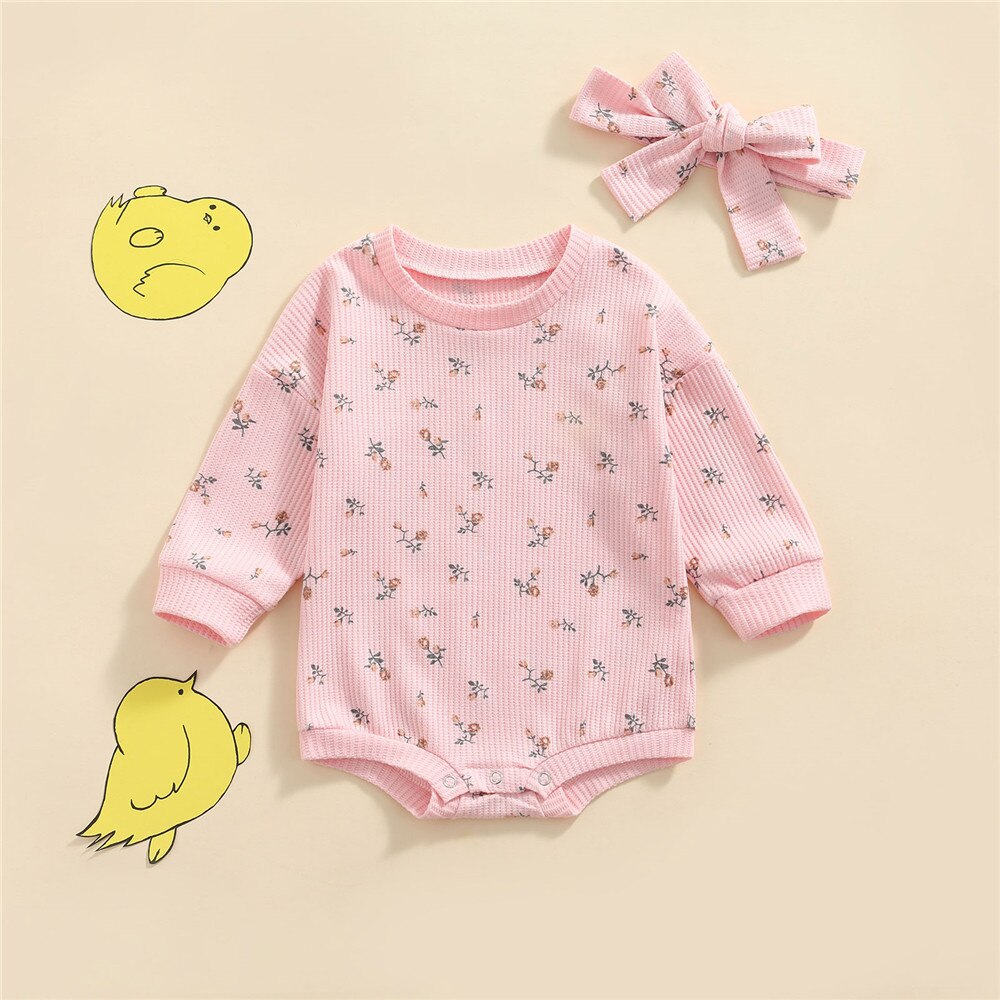 Body infantil floral + fajín