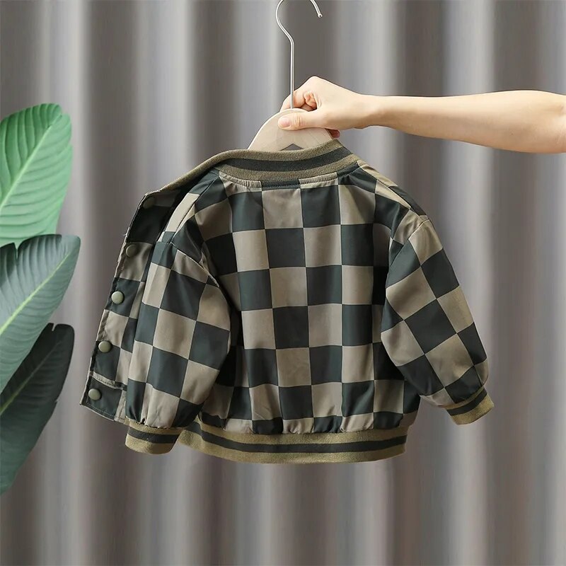 Chaqueta de cuadros para niños