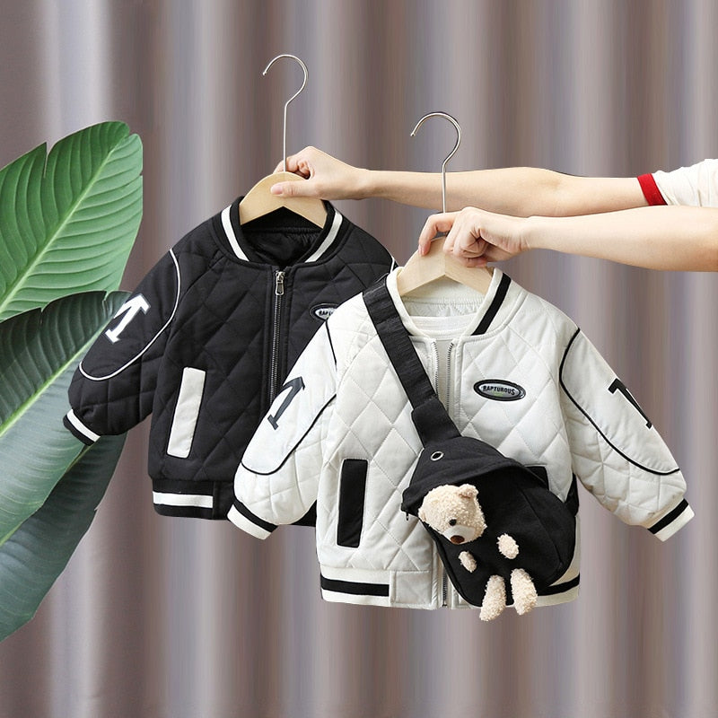 Parkas deportivas gruesas de plumón para niños
