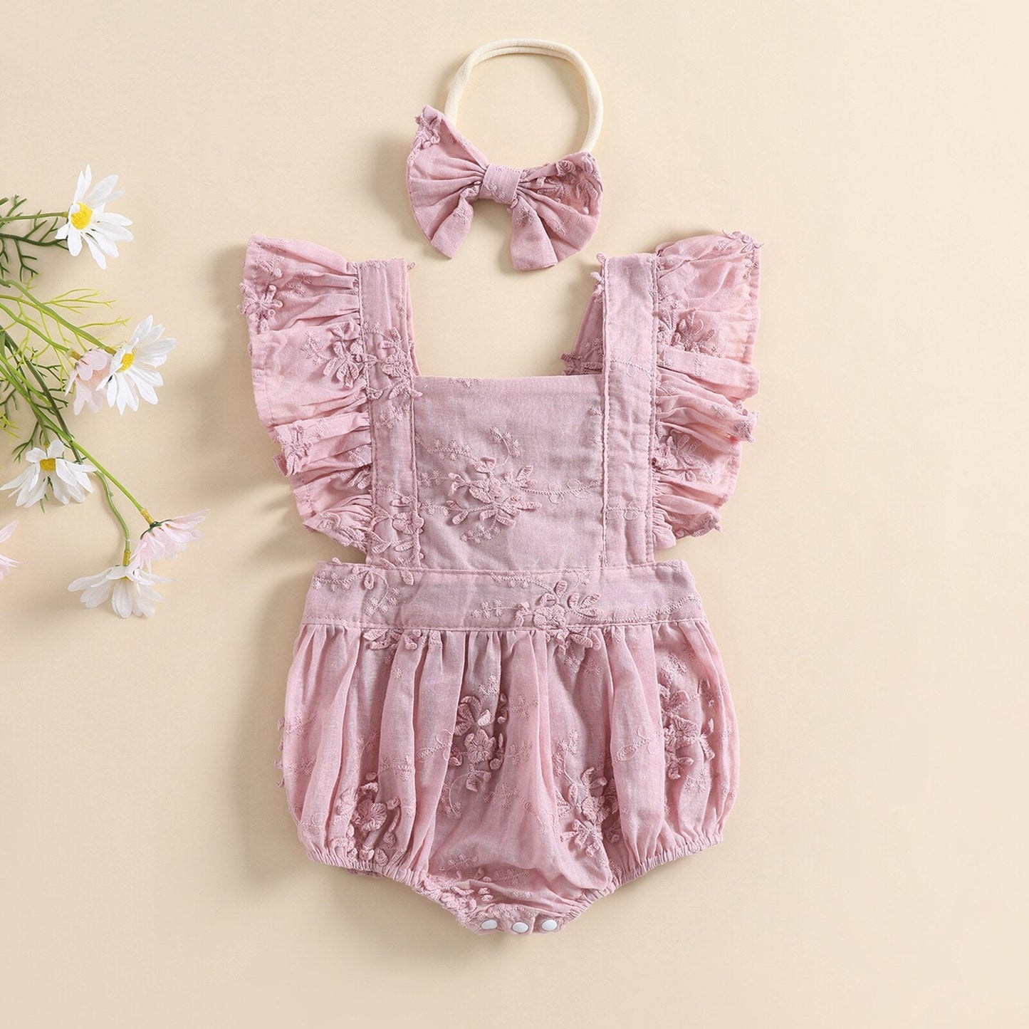 Body infantil floral + fajín