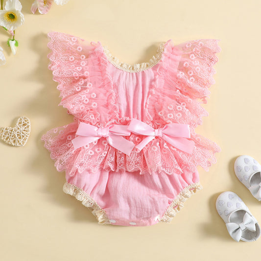 Body de encaje floral para bebé