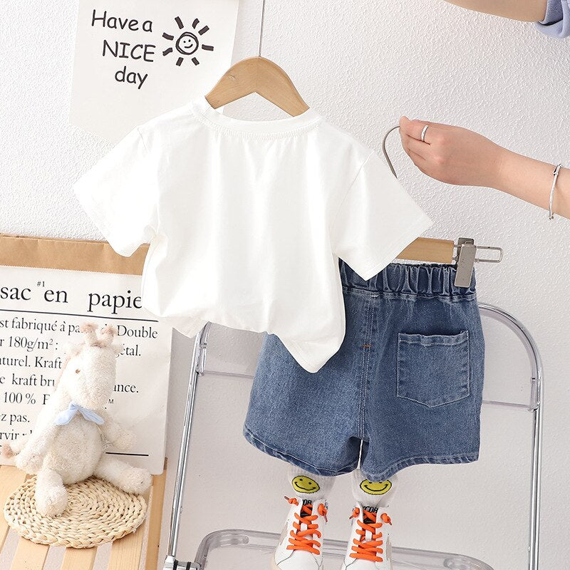Conjunto infantil de oso con aplique de monedero