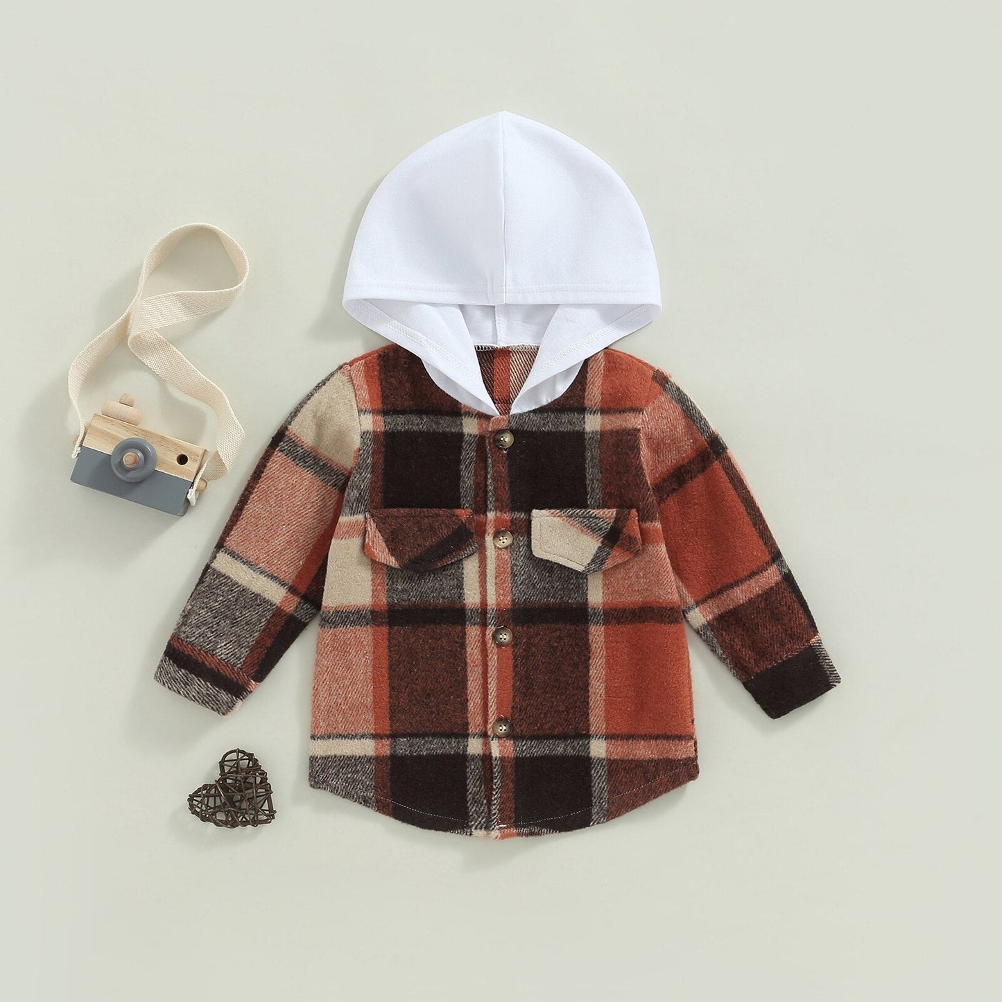Blusa de ajedrez con capucha