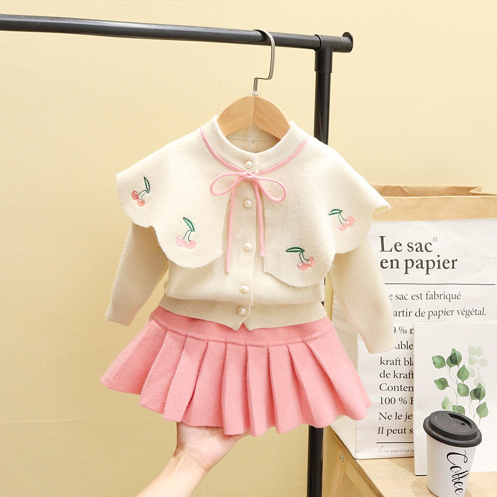 Conjunto de falda de cereza