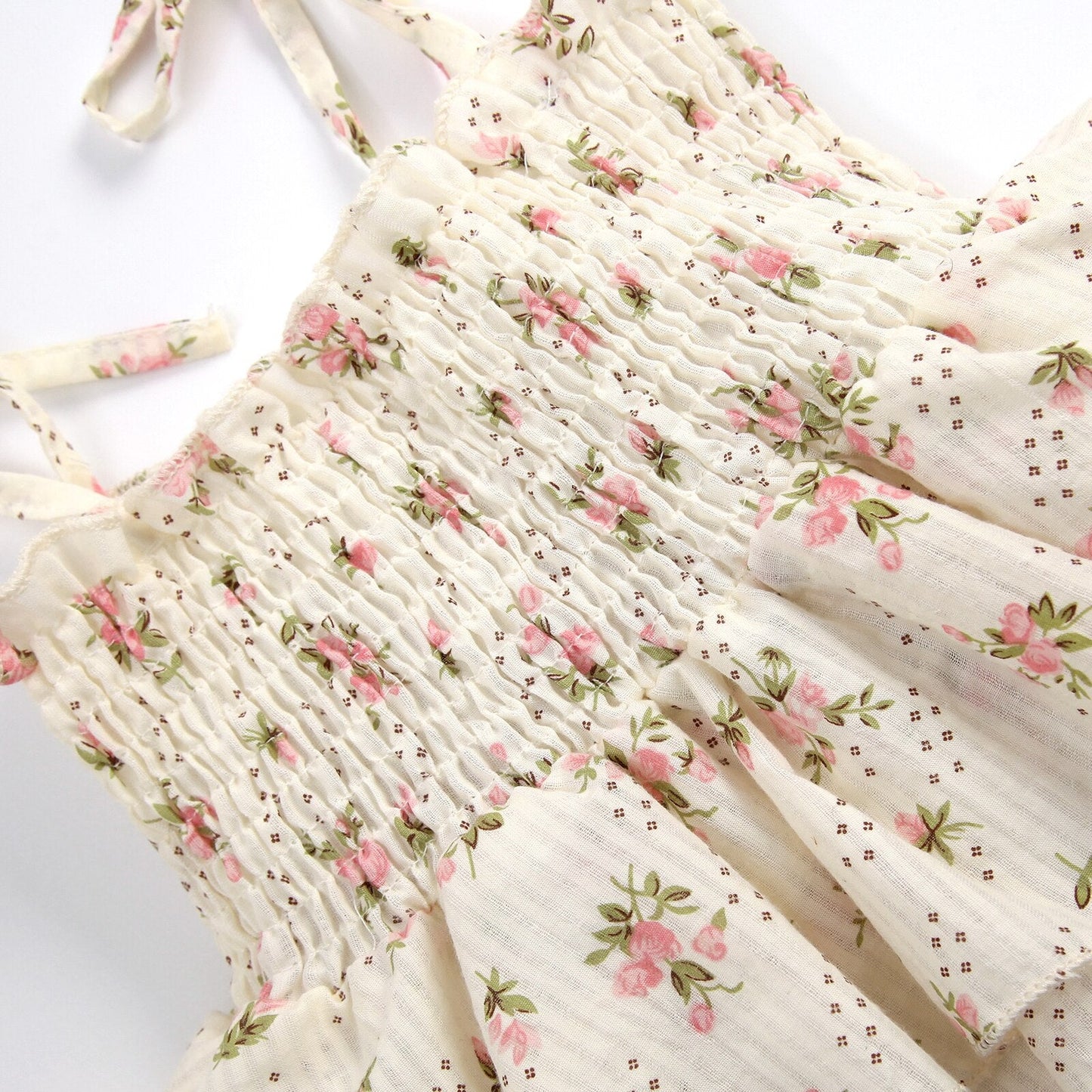 Body infantil con volantes y flores