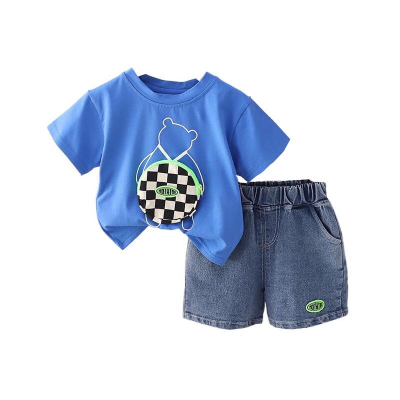 Conjunto infantil de oso con aplique de monedero