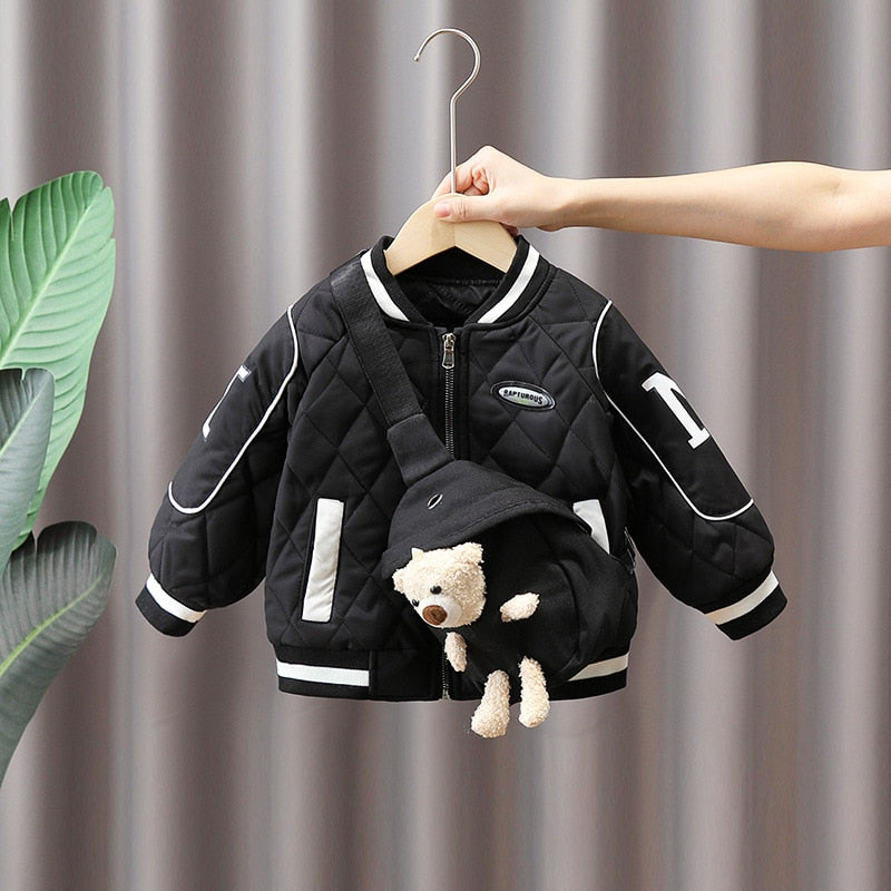 Parkas deportivas gruesas de plumón para niños