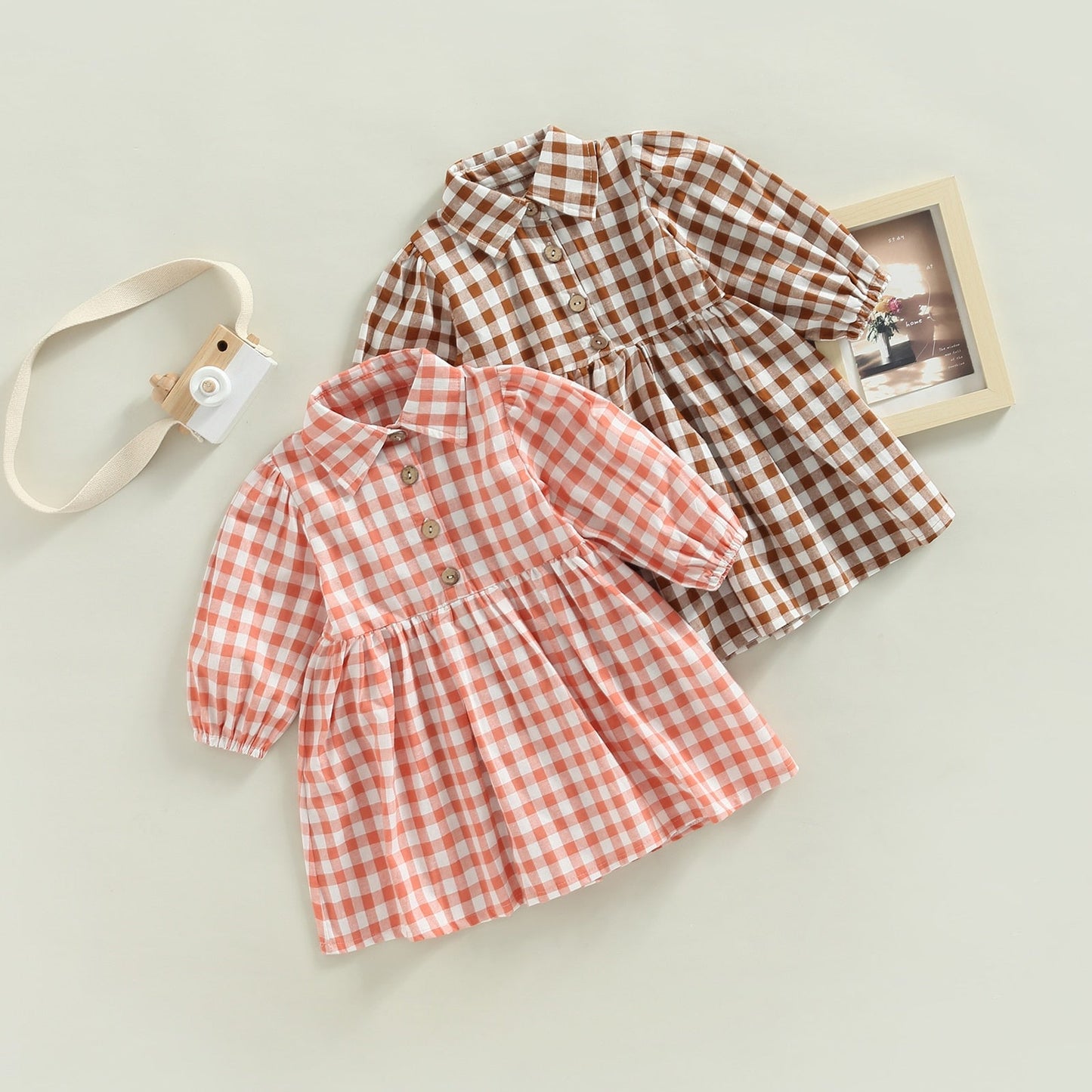 Vestido de ajedrez para niños
