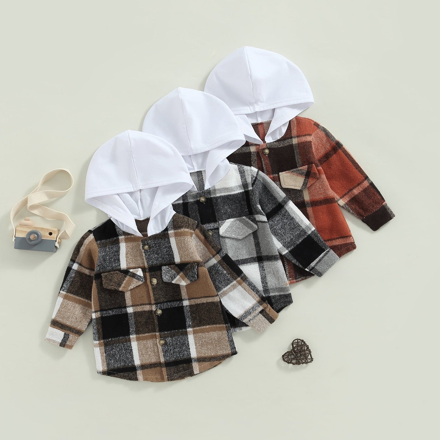 Blusa de ajedrez con capucha