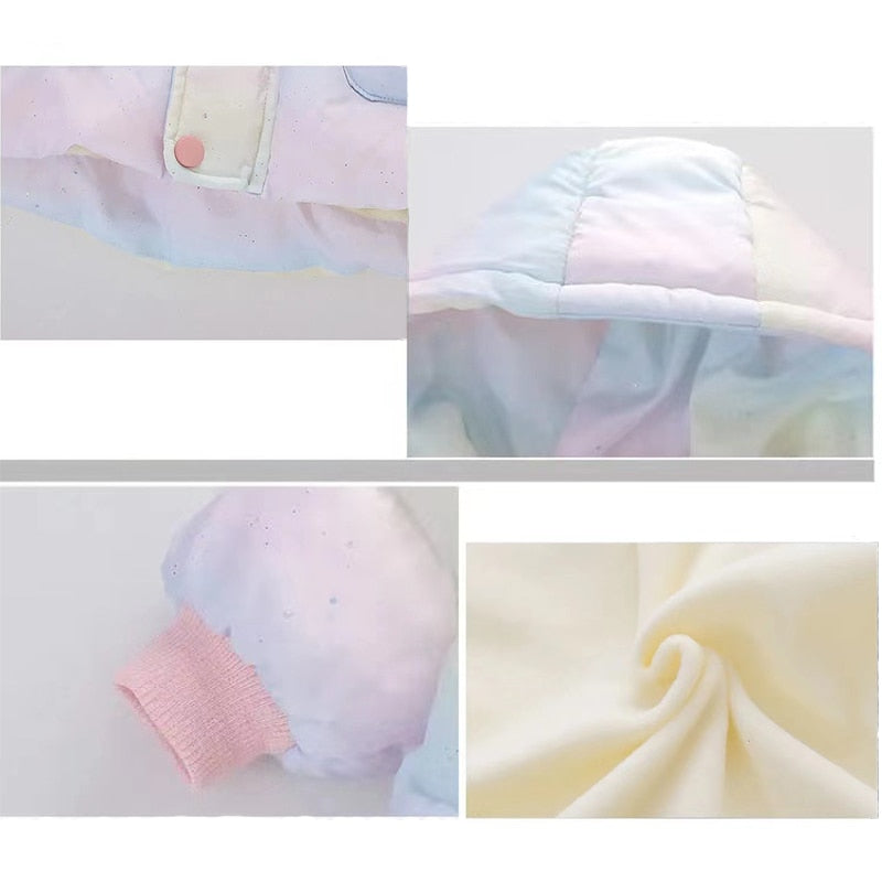 معطف أطفال ملون بأجنحة