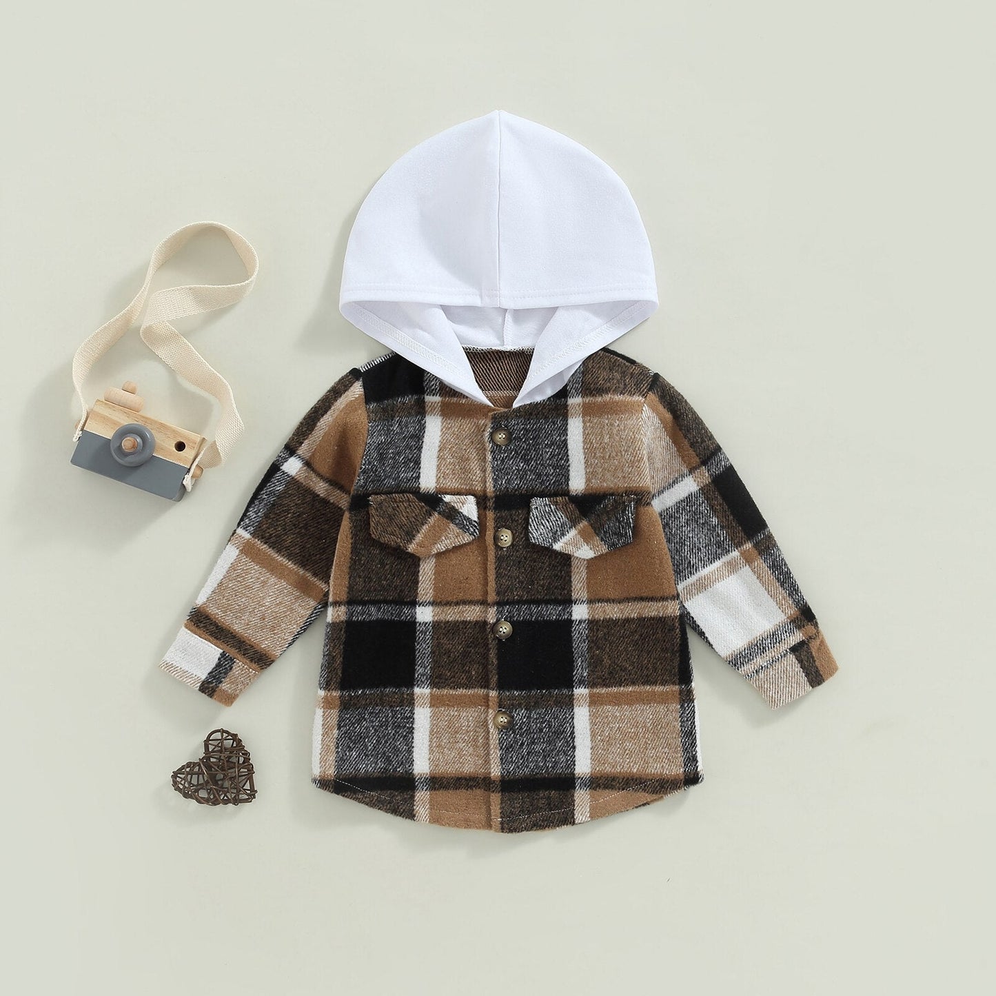 Blusa de ajedrez con capucha