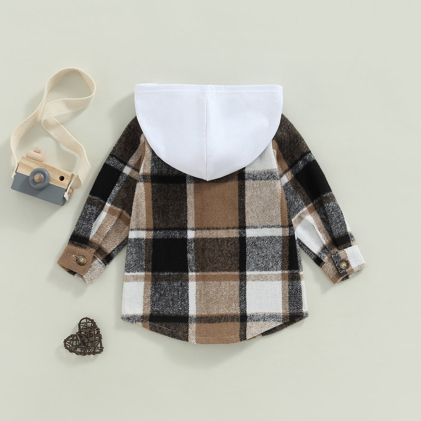 Blusa de ajedrez con capucha